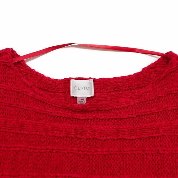 CUPIO Soft Textured Knit Sweater Short Sleeves, LG - Picture 5 of 15